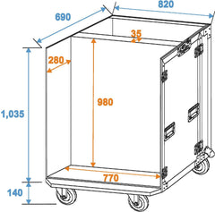 Roadinger Flightcase 8X Cla-228