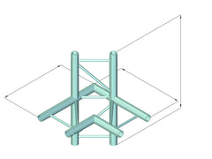 Alutruss Decolock Dq2-Spac44H Coin 4 voies Bk