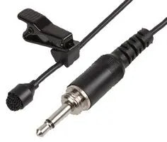 Microphone cravate miniature Pulse noir, prise jack filetée 3,5 mm