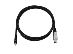 2x Omnitronic Adaptercable RCA/XLR(F) 2m bk Phono to XLR