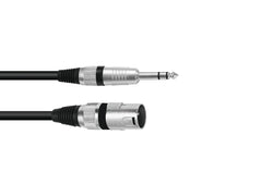 Omnitronic Adapterkabel XLR(M)/Klinke Stereo 0,2M Schwarz
