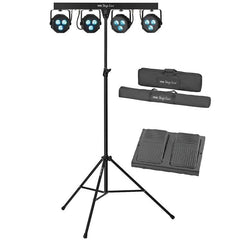 IMG Stageline PARL-45SET Ensemble de projecteurs LED Wash avec trépied et contrôleur/étuis
