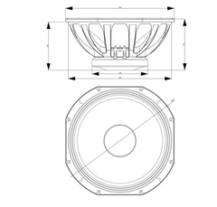 CELTO ACOUSTIQUE 15NG500 15" Speaker Driver Woofer 500W 8ohm