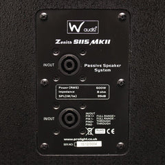 Zenith S115 Bass Enclosure MKII 2400W 15" Subwoofer Speaker Passive Touring Club Install