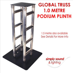 Global Truss Podiumssockel, 1,0 Meter, flach verpackt, für Disco-Lichter, Moving Heads usw