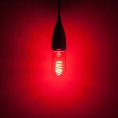 Prolite 4W LED T45 Funky Spiral Filament Lamp ES, Red