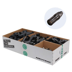 Neutrik XLR 5-Pin Male Cable Plug Black NC5MXX-BAG-D (Pack of 100)