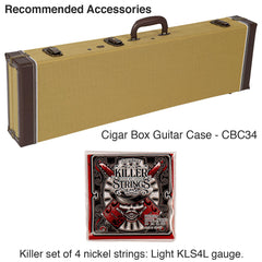 Lace Electric Cigar Box Guitar - Pero Pup - 4 String