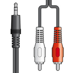 AV:Link 3,5-mm-Stereostecker auf 2 x RCA-Stecker, 1,2 m langes Kabel