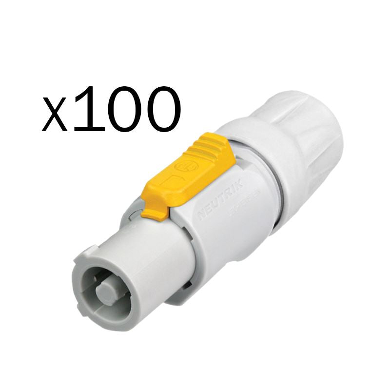 Neutrik PowerCON B-type Cable Connector Grey NAC3FCB-D (Pack of 100 ...