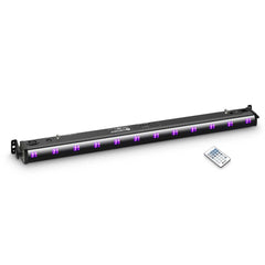 Cameo UV BAR 200 IR Barre LED UV 12 x 3 W en noir avec télécommande IR