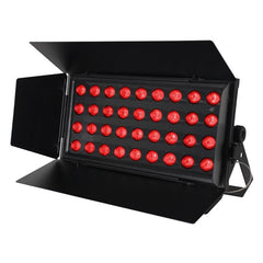 2x Equinox Cabaret Colour HEX LED Flood 36 x 8W RGBWAUV inc flightcase