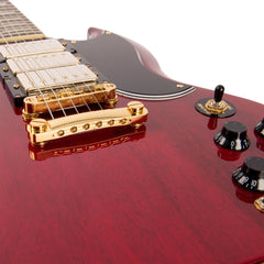 Vintage Vs6 3 Pick Up Guitar - Gold Hardware - Cherry Red