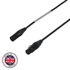 eLumen8 50m Neutrik XLR Male - XLR Female Microphone Cable, Black