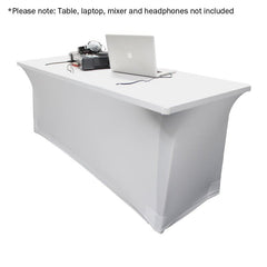 LEDJ 4FT Tischdecke, weißer Lycra-Scrim