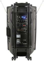 178.846UK QTX QR15PA Système de sonorisation portable Microphone sans fil et lecteur USB Alimenté par batterie *Stock B