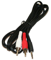 Pro Signal 3.5mm Stereo Jack Plug to 2x Phono (RCA) Plugs Lead, 1.8m Black