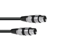 Omnitronic Adapterkabel XLR(F)/XLR(F) 0,2M Schwarz