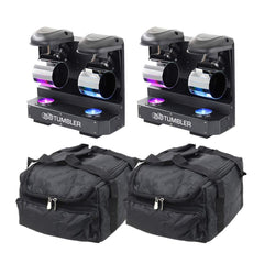 Equinox Tumbler Dual Roller Barrel LED Effect Light DJ Disco DMX Package