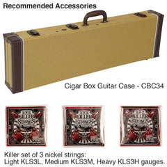 Lace Electric Cigar Box Guitar - Pero Pup - 3 String