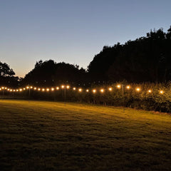 eLumen8 Poteau de guirlande de 2,75 m (paquet de 2) Guirlande lumineuse extérieure en métal pour éclairage de festival de jardin