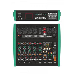 ZZIPP ZZMXBTR6 COMPACT MIXER 6ch DSP USB Bluetooth