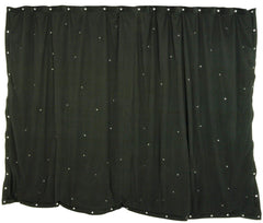 QTX LED NOIR STARCLOTH 2M x 1M DÉCOR DE FOND DE CABINE DJ + TÉLÉCOMMANDE ET SAC