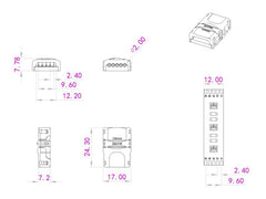 Contact d'alimentation pour bande LED Eurolite 5 broches 12 mm
