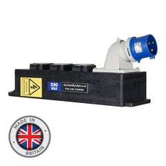 PCE Rubber Distribution Unit 32A In 6x 13A Out Outdoor Power Distro