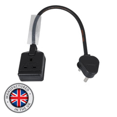 LEDJ 0.35m 1.5mm 15A Male – 13A Female Adaptor Cable