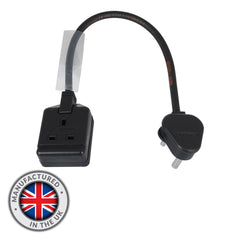 Câble adaptateur LEDJ 0,35 m 1,5 mm 15A mâle – 13A femelle