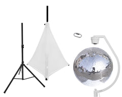 Set Mirror ball 50cm with stand and tripod cover white