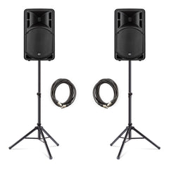 RCF ART315-A (MK4) Active 15" Speaker 1600W PA System Bundle DJ Disco