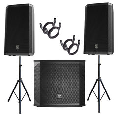 2x Enceinte active Electro-Voice ZLX-12P 12" + Système de sonorisation avec caisson de basses actif ELX200-12SP