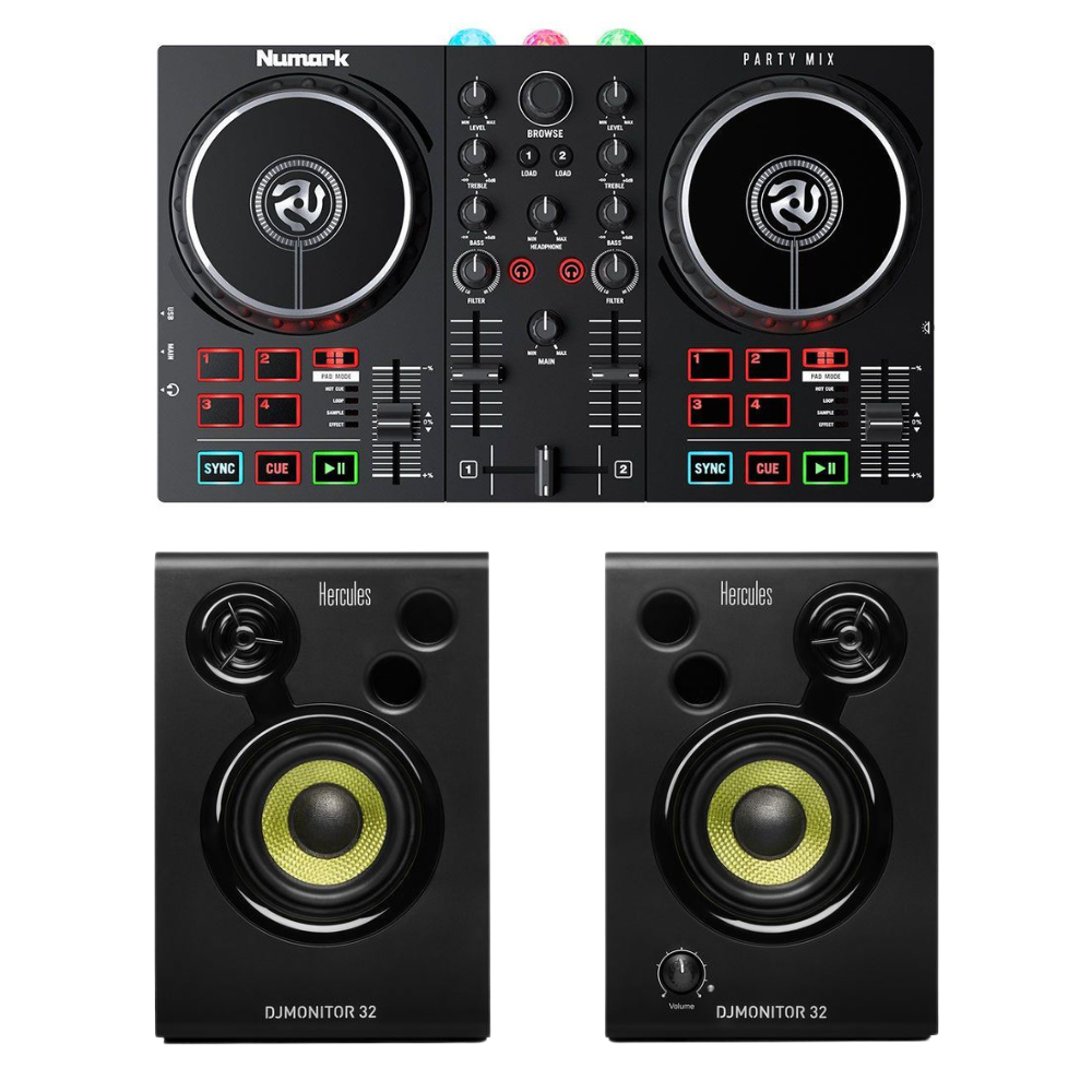 DJ Starter Kit 1: Numark Party Mix II DJ Controller and Hercules DJ Mo ...