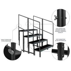 Escalier modulaire Global Truss GT Stage Deck de 60 cm