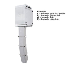 Avante Imperio Mini Line Array 240W White - Dual 4.75"