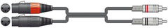 Chord Classic Audio Lead 2 XLR Female - 2 RCA Plugs 0.75m