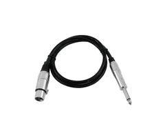 Omnitronic Adapterkabel XLR(F)/Klinke Mono 0,9M Schwarz