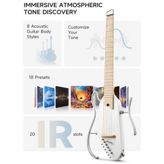 Donner HUSH-1 White - Electric Travel Guitar