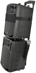 QTX PAV8-UHF PAV Ensemble de sonorisation portable avec micros UHF, haut-parleur Bluetooth et DVD