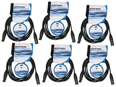 6x câble XLR DAP Audio Premium (6 m noir) 