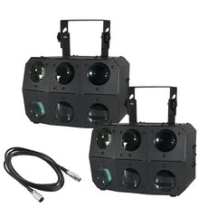 2x Equinox Super Boogie Effect Light Bundle DJ Disco Lighting