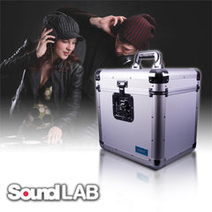 L'étui pour album Soundlab Euro Style peut contenir 70 disques, argent