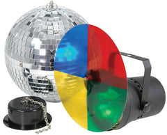 qtx Disco Party Light Set with Motorised Mirror Ball