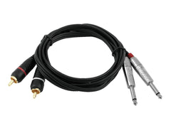 Omnitronic Adapterkabel 2XKlinke/2XRCA 6M Schwarz