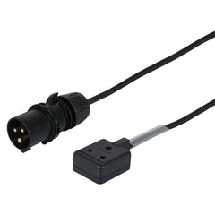 Câble adaptateur LEDJ 0,35 m 1,5 mm 16A mâle - 15A femelle