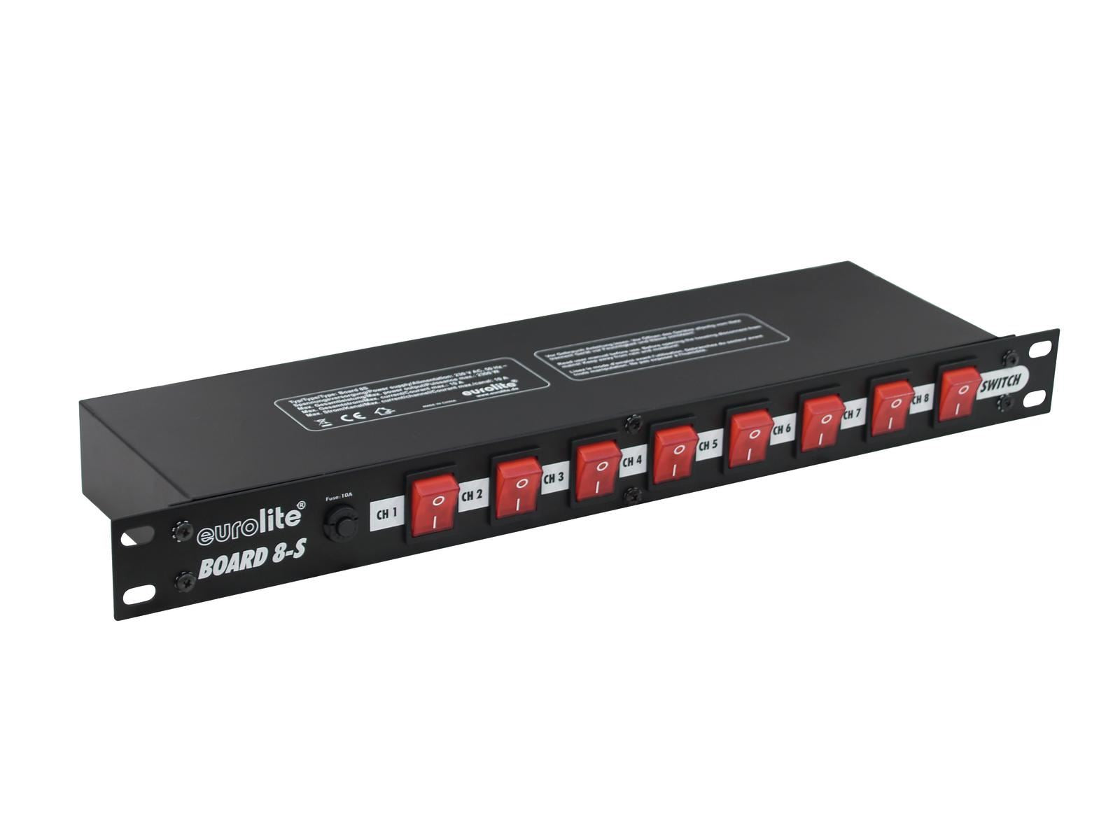 Eurolite 8 Way Switching Panel Rackmount Switch DJ Lighting Control wi ...