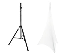 EUROLITE Set STV-40S-WOT Stahlständer + Stativabdeckung weiß