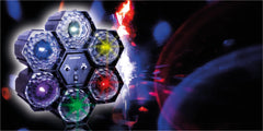 FX Lab Lampe LED multicolore à 6 voies effet cristal pour discothèque/fête